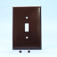 New Eagle Brown 1-Gang Toggle Switch Cover Wallplate Oversize Switchplate 2144B