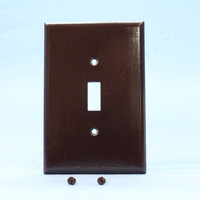 New Eagle Brown 1-Gang Toggle Switch Cover Wallplate Oversize Switchplate 2144B
