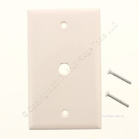 New Ace White Feed-Thru Cable Wallplate Telephone Plastic Cover .406" Hole 34627