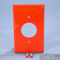 Leviton Red 1.406" UNBREAKABLE Receptacle 1-Gang Wallplate Outlet Cover 80704-R