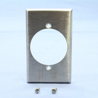 Leviton Stainless Steel 1-Gang 2.15" Receptacle Wallplate Outlet Cover Dryer Range Welder 84028