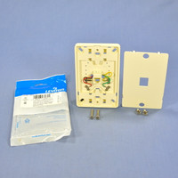 Leviton Almond Phone Jack Mounting Plate Wall Mount Type 630A Telephone 40214-A