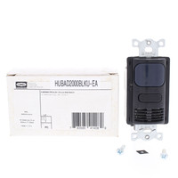 Hubbell Black Occupancy Sensor Switch Adaptive PIR/US 120/277V 1000ft AD2000BK1U