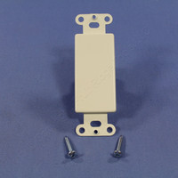 Pass and Seymour Light Almond Decorator BLANK Wallplate Insert Filler GFCI GFI Cover 326-LA