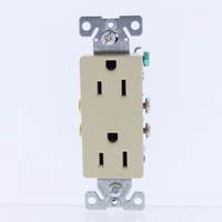 Eaton Ivory Decorator Receptacle Duplex Outlet NEMA 5-15R 15A 125V Bulk 1107V