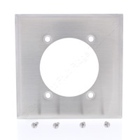 Eaton NON-MAGNETIC Stainless Steel Receptacle Outlet Wallplate 2.47" Hole 93223