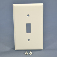 New Eaton White RESIDENTIAL 1-Gang Toggle Switch Plastic Wallplate Cover 2134W
