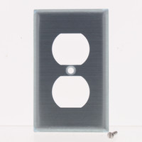 Eaton Stainless Steel Receptacle Duplex Outlet Cover Wallplate Wall Plate 93101