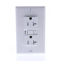 Eaton White Tamper Resistant GFCI Self-Test Outlet Duplex Receptacle NEMA 5-20R 20A TRSGF20W