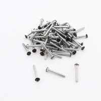 100 Hubbell Black 1" Wallplate Cover Screws 6-32 Oval Head Straight Slot RA88BK