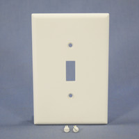 Eagle White JUMBO 1-Gang Toggle Switch Cover Thermoset Wallplate Oversize Switchplate 2144W