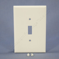 Eagle White JUMBO 1-Gang Toggle Switch Cover Thermoset Wallplate Oversize Switchplate 2144W