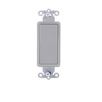 Hubbell Gray Decorator Rocker Switch Single Pole 20A 347V SpecGrade HBL2121347GY