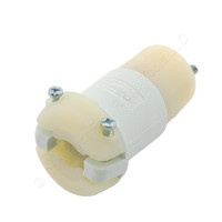 Hubbell ALL WHITE Twist Turn Locking Connector Insulgrip L5-20R 20A 125V HBL2313