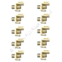 10 Cooper Almond Modular TV Video Connector F-Type Coax Cable Jacks RG6 5552-5EA