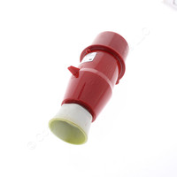 Bryant Splashproof Male IEC Pin & Sleeve Plug 32A 200/346V 240/415V 4P5W 532P6S