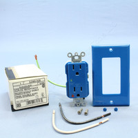 Leviton BLUE ISOLATED Ground SURGE SUPPRESSION Receptacle Duplex Outlet 15A 5280-IGB
