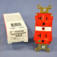 Pass & Seymour Red!! PLUGTAIL HOSPITAL GRADE Receptacle Outlet 20A PT8300-RED
