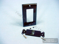 Leviton Black Decora Rotary Dimmer Switch Cover Wall Plate 80400-E