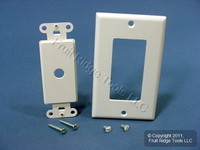 Leviton White Decora Rotary Dimmer Switch 1-Gang Plastic Cover Wallplate 80400-W