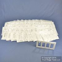 50 New Leviton White RESIDENTIAL Decora GFCI GFI 4-Gang Wallplate Covers 80412-W