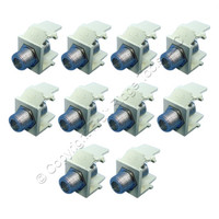 10 Leviton Ivory Quickport Snap-In Female F-Type Coax Cable Jacks 75-Ohm 41084