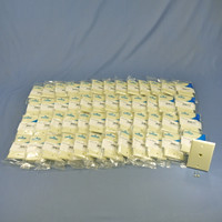 50 Leviton Almond Flush Mount Telephone Jack Wallplates 6P4C Type 625B4 40949-A