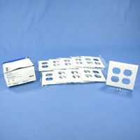 10 Eagle White 2-Gang Duplex Receptacle Outlet Wallplate Plastic Covers 2150W