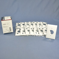 15 Cooper White Standard 1-Gang 1.406" Thermoplastic UNBREAKABLE Single Receptacle Wallplate Outlet Covers 5131W
