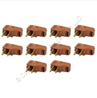 10 Eagle Brown Plugs Right Angle Side Mount 15A 125V Non-Polarized 1-15P BP2600B