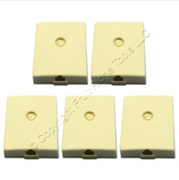 5 Leviton Ivory Telephone Surface Mount Jacks Modular Phone Type 625C 6P6C 40236