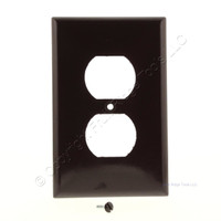 Ace Brown 1-Gang Mid-Size Receptacle Wallplate Duplex Outlet Thermoset Plastic Cover 31233