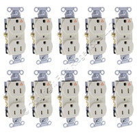 Hubbell Almond ISOLATED GROUND COMMERCIAL Receptacle Duplex Outlet 15A 125V IG15CRAL
