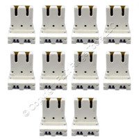 10 Leviton Fluorescent Lampholders T-8 T-12 Medium Bi-Pin Light Socket 13150-D5