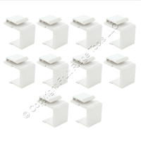 10 Eaton White Modular Wallplate Solid Blank One Port Filler Inserts 5550-5EW