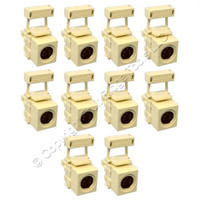 10 Leviton Ivory QuickPort 4-Pin S-Video Jacks 110 Termination Cat 5 5e 6 40734