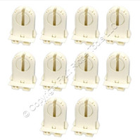 10 Leviton Fluorescent Lampholders Light Socket T12 T8 Bi-Pin Shunted 23653-WNP
