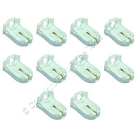 10 Leviton T-8 T-12 Fluorescent Light Socket Lamp Holders .91" 660W 600V 23661