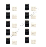 10 Cooper Black Cat 6 Snap-In Modular Data Jacks 110 Style 8-Position RJ45