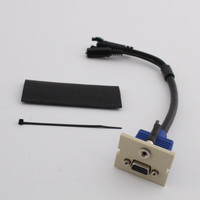 Hubbell "Electric Ivory" iStation Module Plate w/ 3.5mm Stereo & HD15 VGA Video Jacks IM153815EI