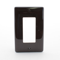Hubbell Brown Decorator UNBREAKABLE Oversized 1-Gang Wallplate Cover HPS2347