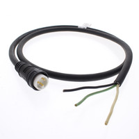 Hubbell 4ft Mini-Quick Connect Cord Pigtail Cable Male Plug 16/3 HPNS03104M1