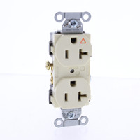 Hubbell Almond ISOLATED GROUND COMMERCIAL Receptacle Outlet 20A BULK IG20CRAL