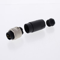 Hubbell Mini-Quick Disconnect Plug 3-Pole Field Attachable .39-.47" HPM03F13