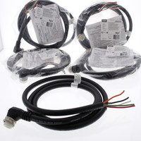 5 Hubbell 6' MiniQuick Connect Cord Pigtail Cable Rt Angle Plug 16/5 HPMA05106