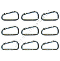 9 National Hardware Silver 2-3/8" Interlocking Spring Snaps 50-lb TP3113BC N276-923