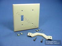 Leviton Ivory UNBREAKABLE Combination Switch/Blank Wall Plate Cover Switchplate 80706-I