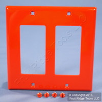 Leviton Red Decora 2-Gang UNBREAKABLE Nylon Wallplate Cover GFCI GFI 80409-NR
