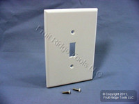 New Leviton White JUMBO Toggle Switch Cover Wallplate Oversize Switchplate 88101