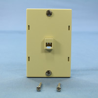 Hubbell Ivory Phone Jack Mounting Plate Wall Mount Type 630A Telephone NS722I